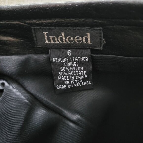 100% LEATHER Pants Womens Sz 6 Boot Cut, Zip front & Leg bottom Motorcycle - Picture 7 of 8